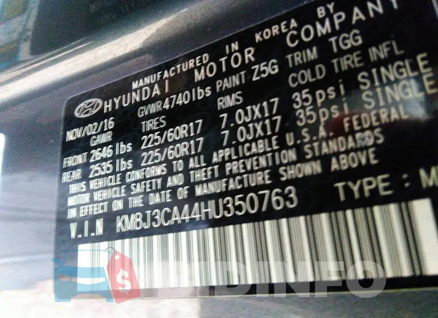 KM8J3CA44HU350763 Photo# 9