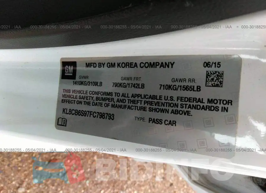 KL8CB6S97FC798793 Photo# 9