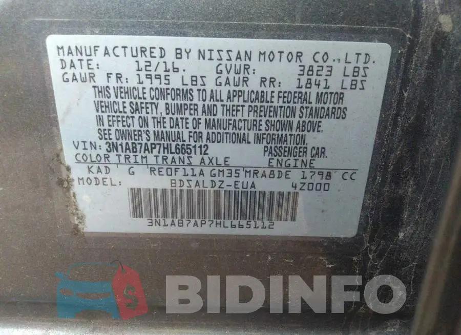 3N1AB7AP7HL665112 Photo# 9