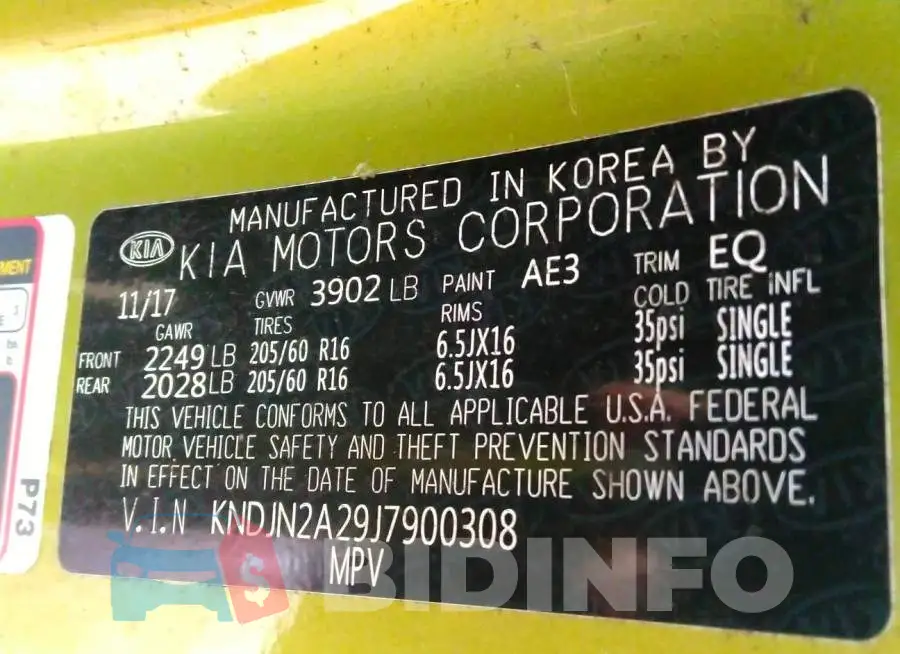 KNDJN2A29J7900308 Photo# 9