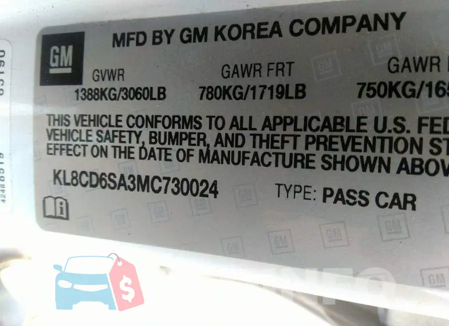 KL8CD6SA3MC730024 Photo# 9
