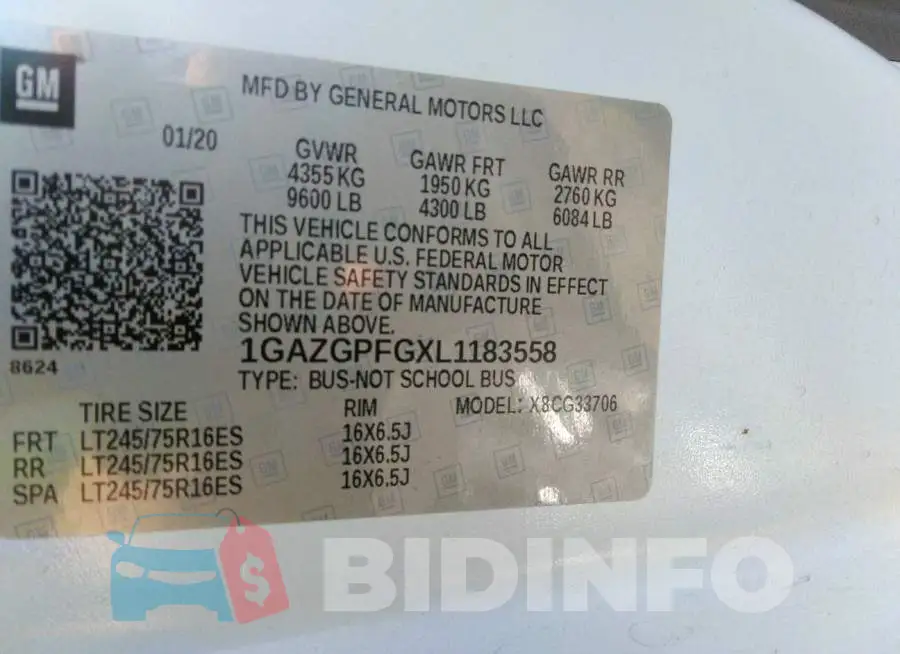 1GAZGPFGXL1183558 Photo# 9