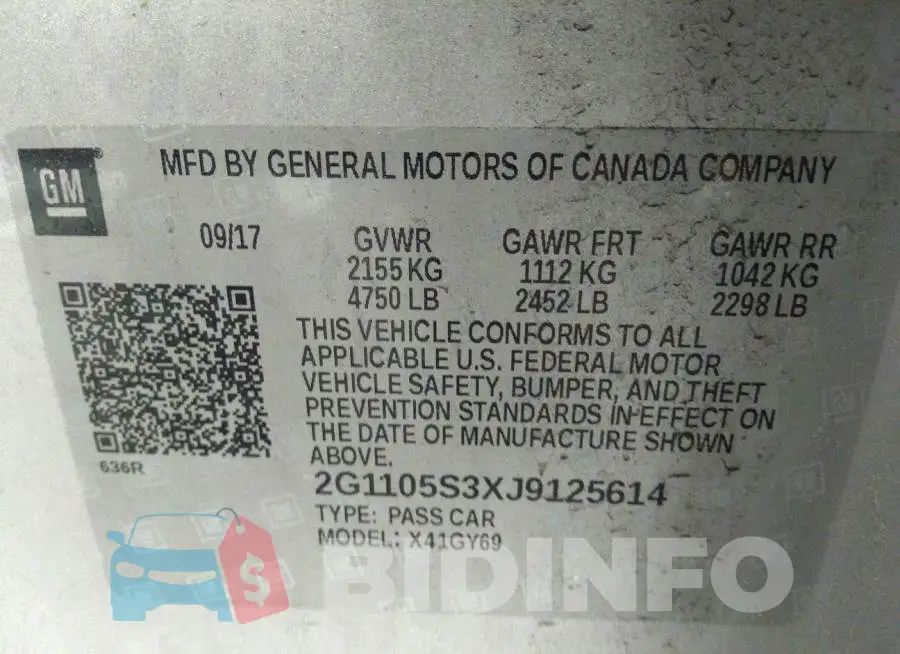 2G1105S3XJ9125614 Photo# 9