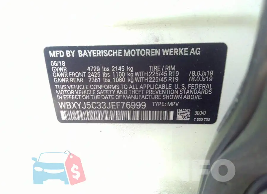 WBXYJ5C33JEF76999 Photo# 9