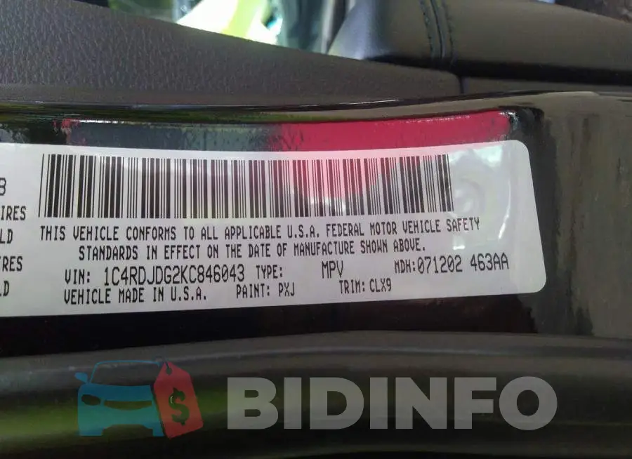 1C4RDJDG2KC846043 Photo# 9