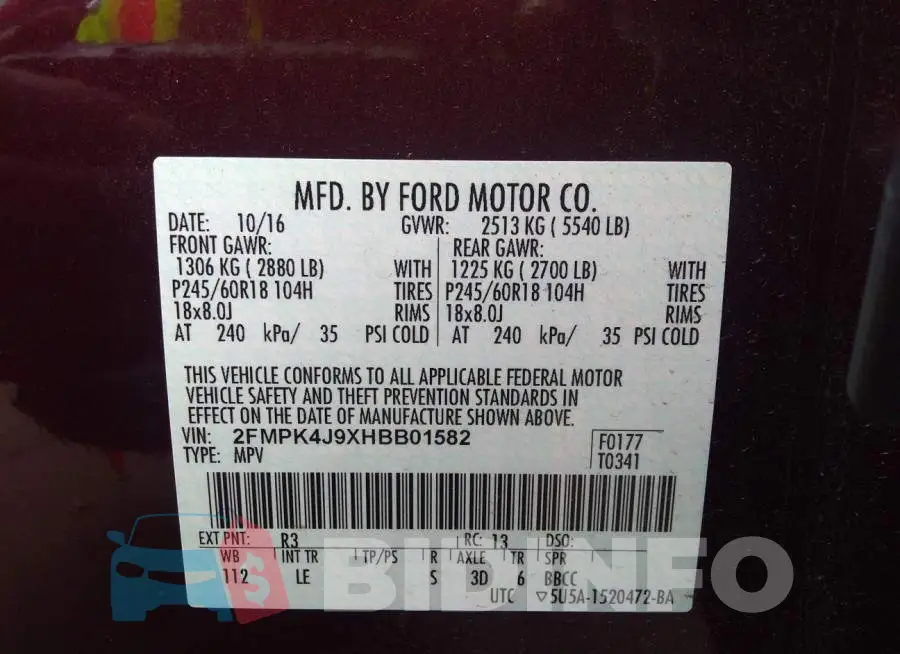 2FMPK4J9XHBB01582 Photo# 9