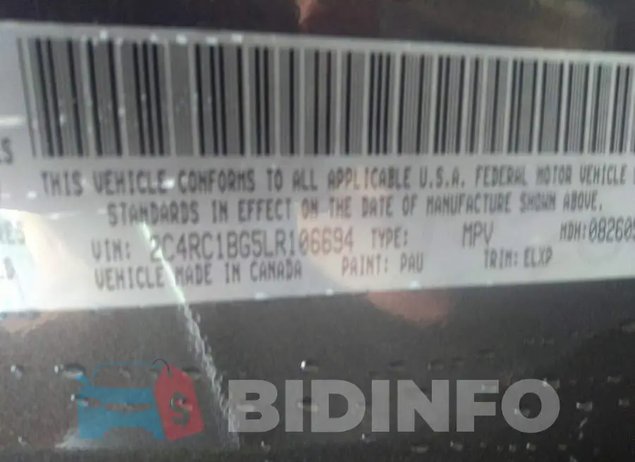 2C4RC1BG5LR106694 Photo# 9
