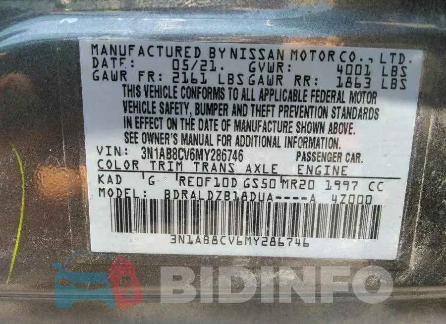 3N1AB8CV6MY286746 Photo# 9