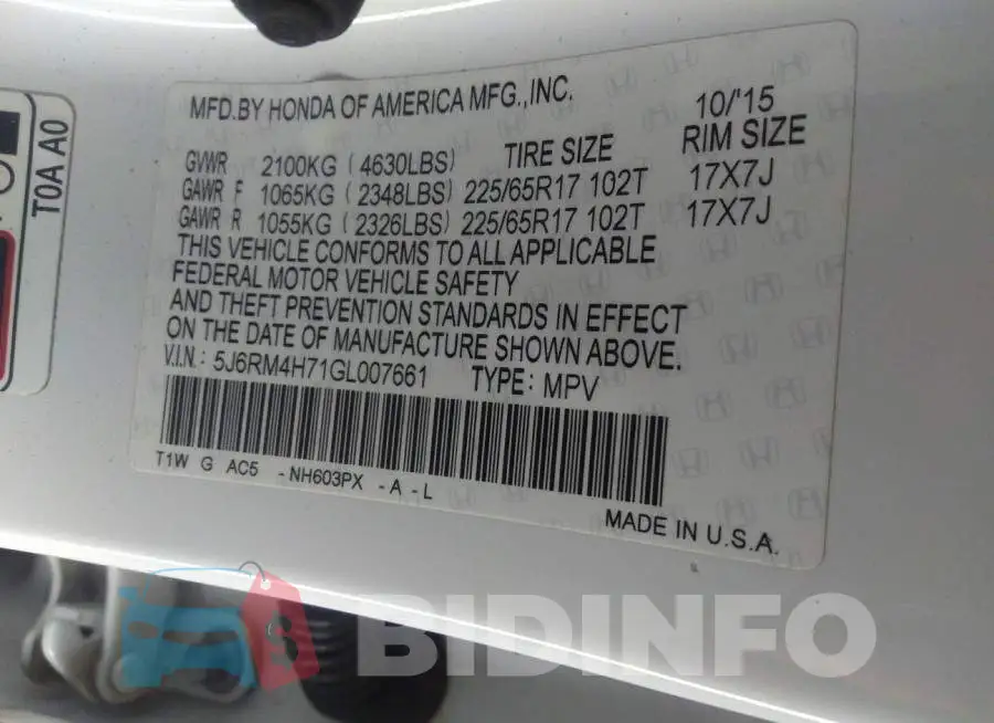 5J6RM4H71GL007661 Photo# 9