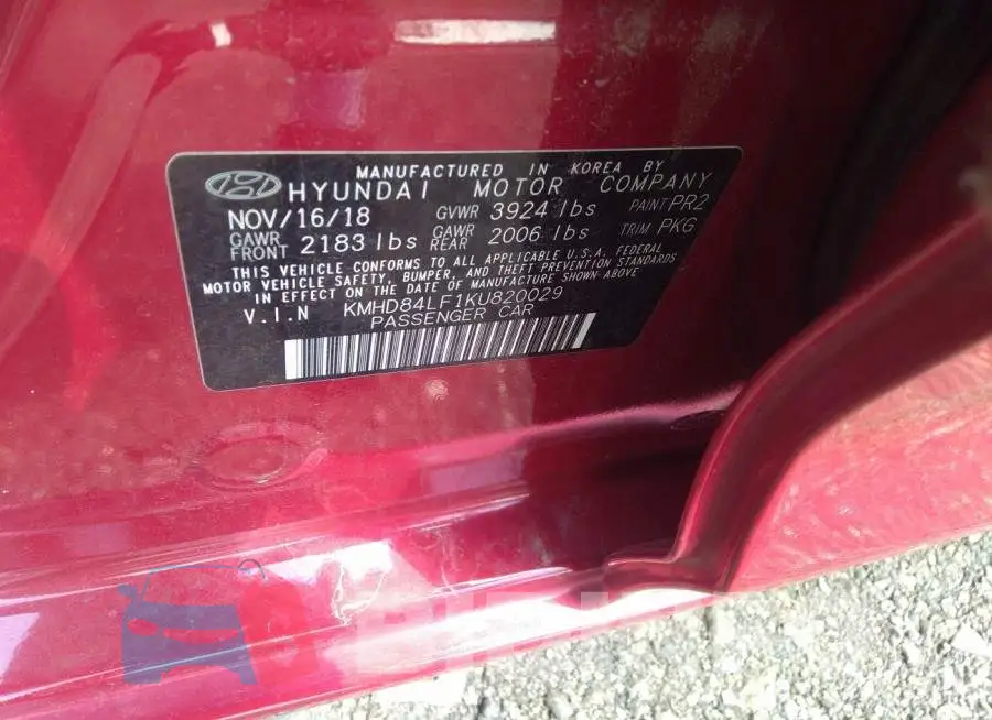 KMHD84LF1KU820029 Photo# 9