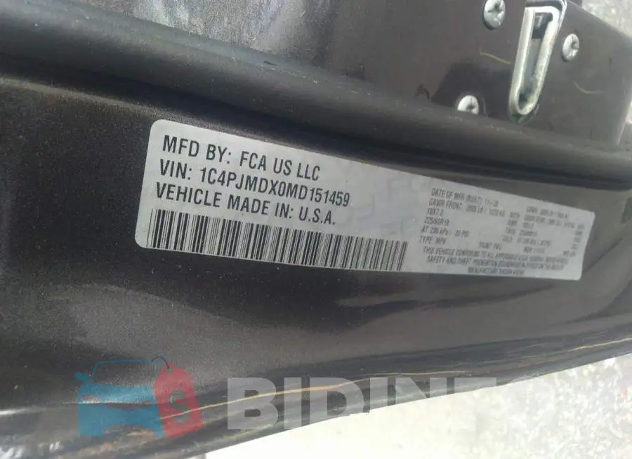 1C4PJMDX0MD151459 Photo# 9