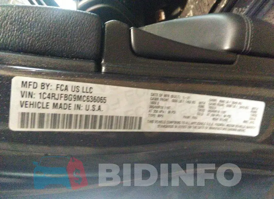 1C4RJFBG9MC636065 Photo# 9