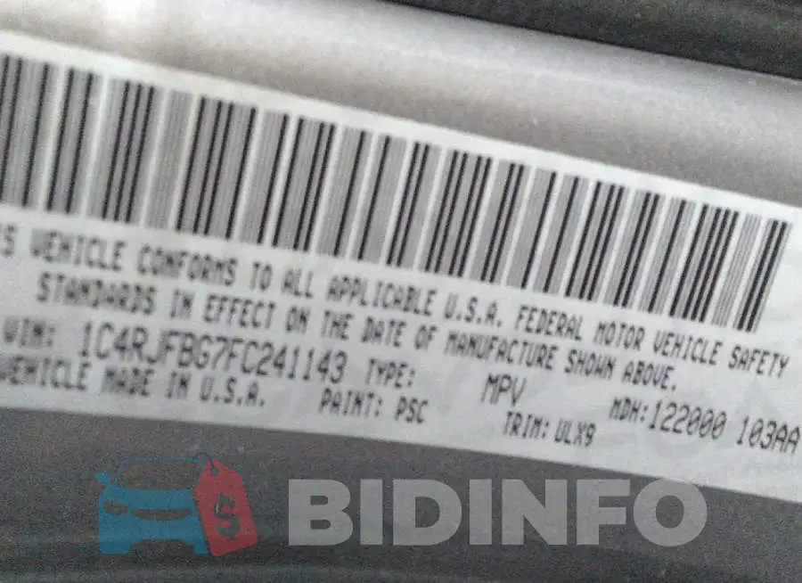 1C4RJFBG7FC241143 Photo# 9