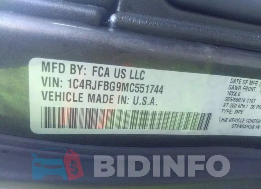 1C4RJFBG9MC551744 Photo# 9
