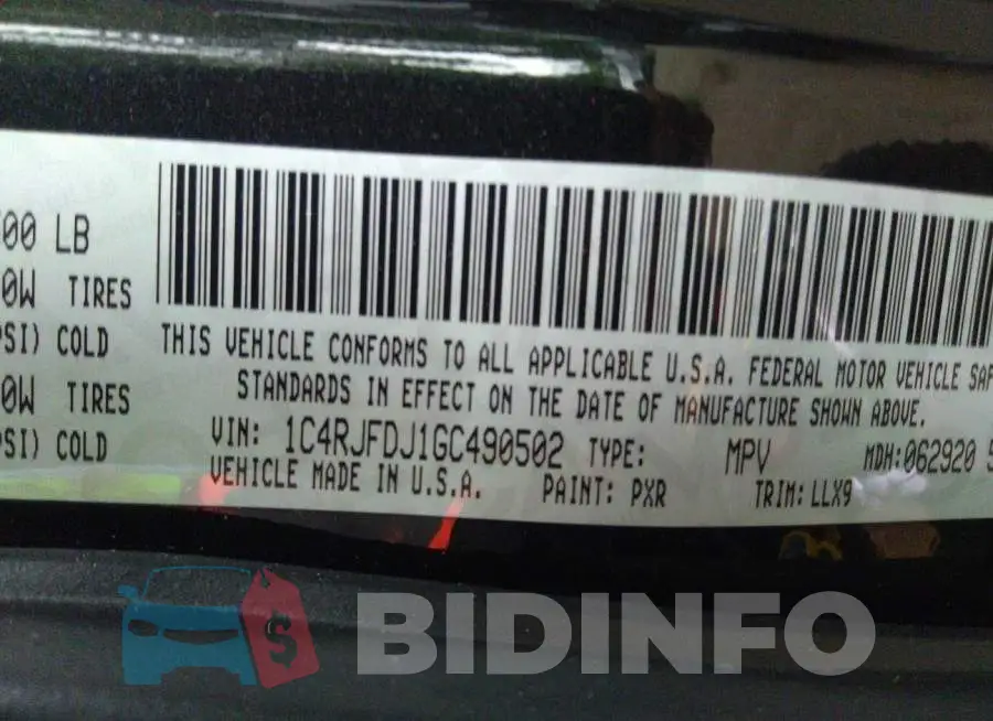 1C4RJFDJ1GC490502 Photo# 9