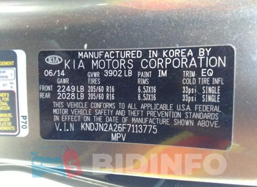 KNDJN2A26F7113775 Photo# 9