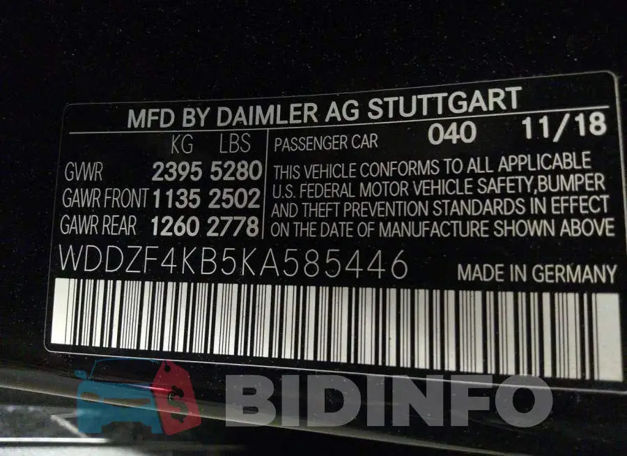 WDDZF4KB5KA585446 Photo# 9