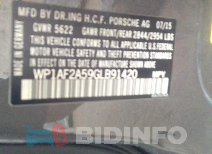 WP1AF2A59GLB91420 Photo# 9