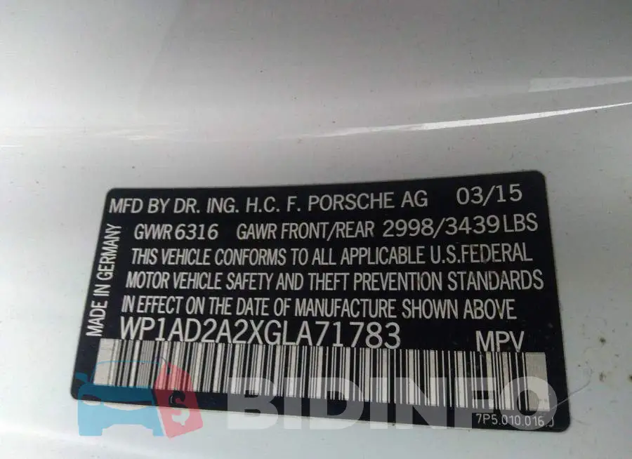WP1AD2A2XGLA71783 Photo# 9