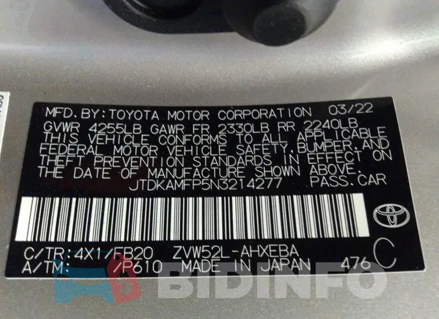 JTDKAMFP5N3214277 Photo# 9