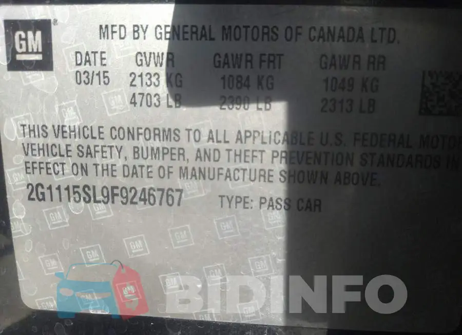 2G1115SL9F9246767 Photo# 9