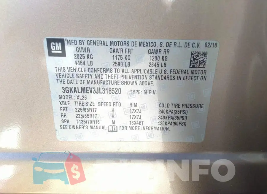 3GKALMEV3JL318520 Photo# 9
