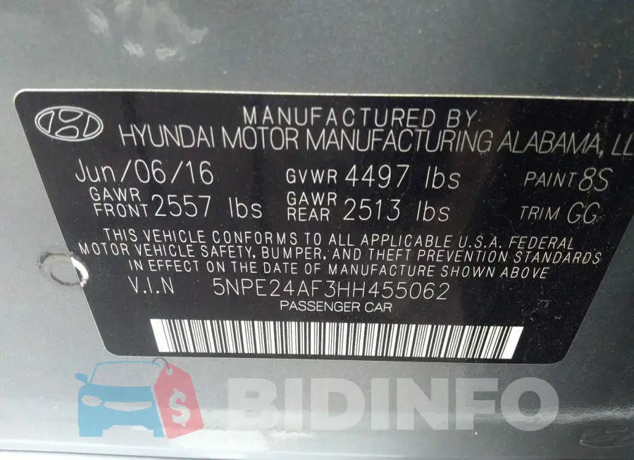 5NPE24AF3HH455062 Photo# 9