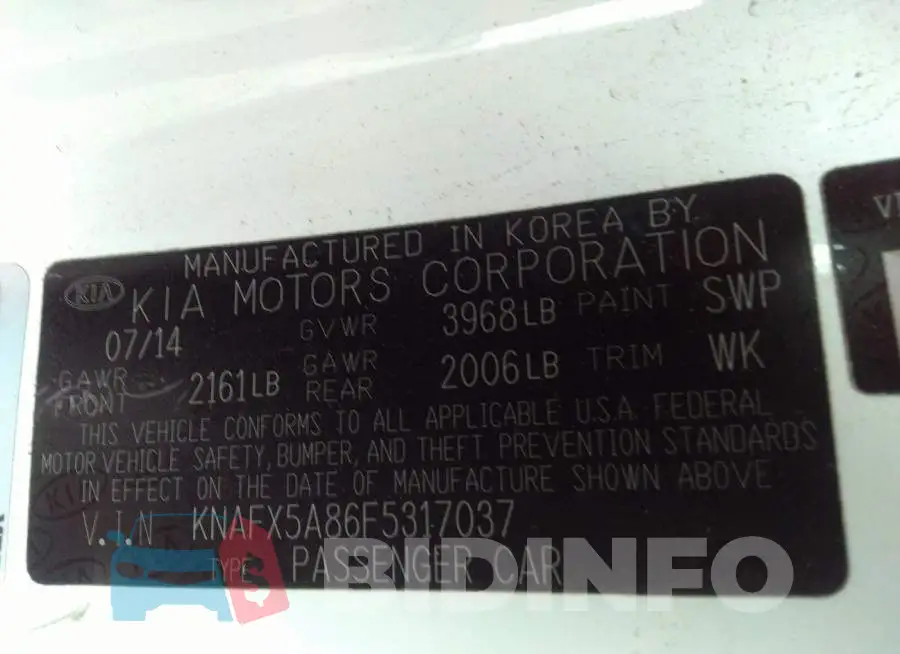 KNAFX5A86F5317037 Photo# 9