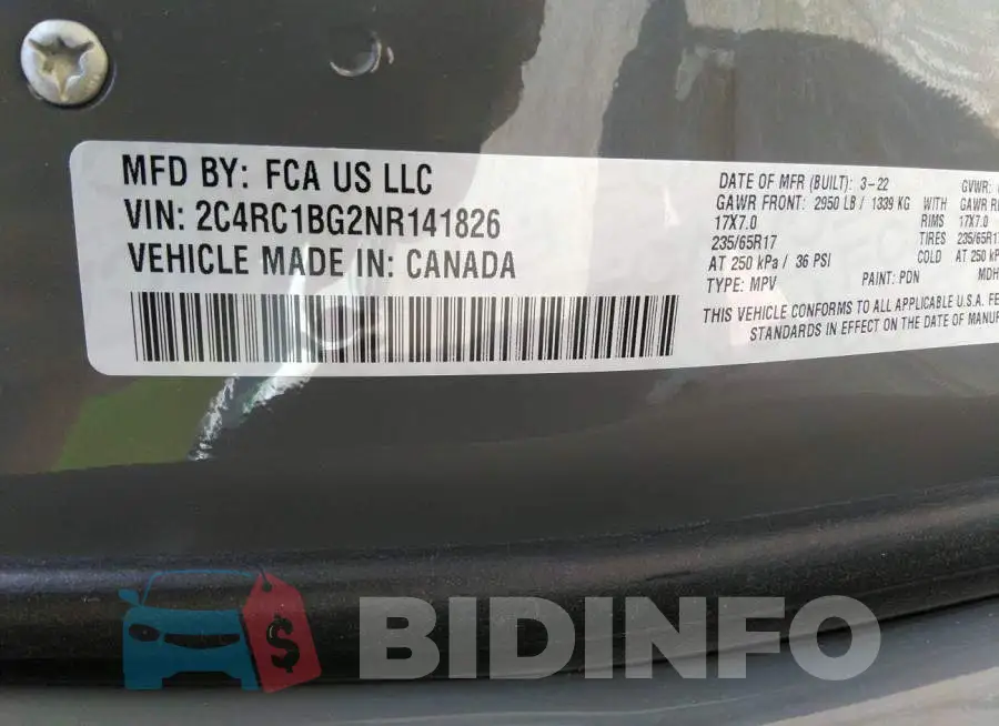 2C4RC1BG2NR141826 Photo# 9