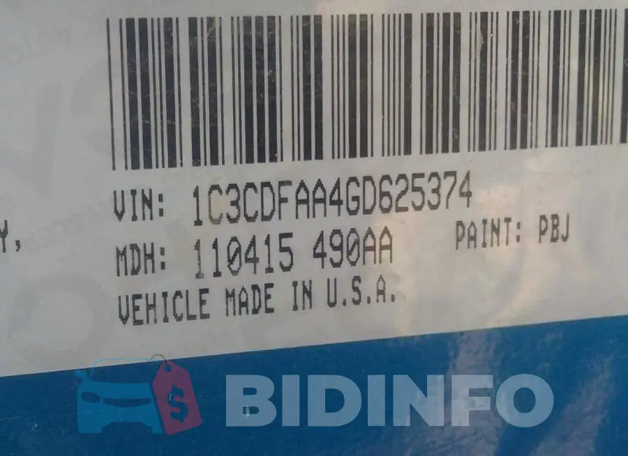 1C3CDFAA4GD625374 Photo# 9