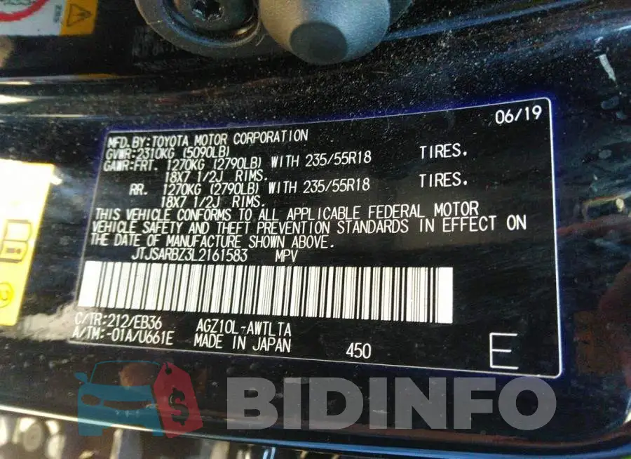 JTJSARBZ3L2161583 Photo# 9