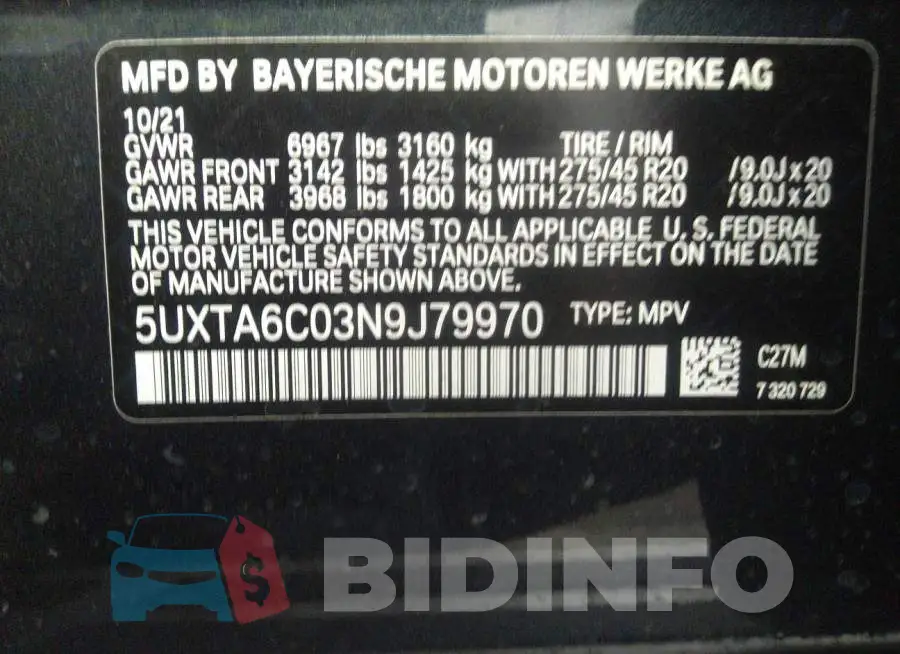 5UXTA6C03N9J79970 Photo# 9