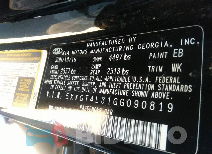 5XXGT4L31GG090819 Photo# 9