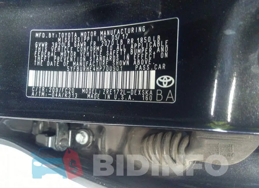 5YFBURHE4HP700901 Photo# 9
