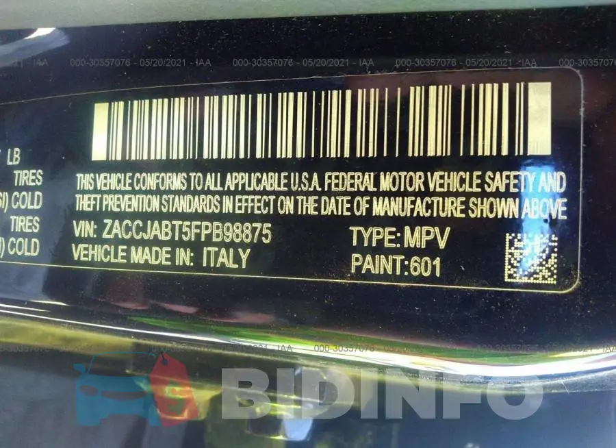 ZACCJABT5FPB98875 Photo# 9