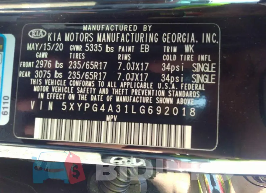 5XYPG4A31LG692018 Photo# 9