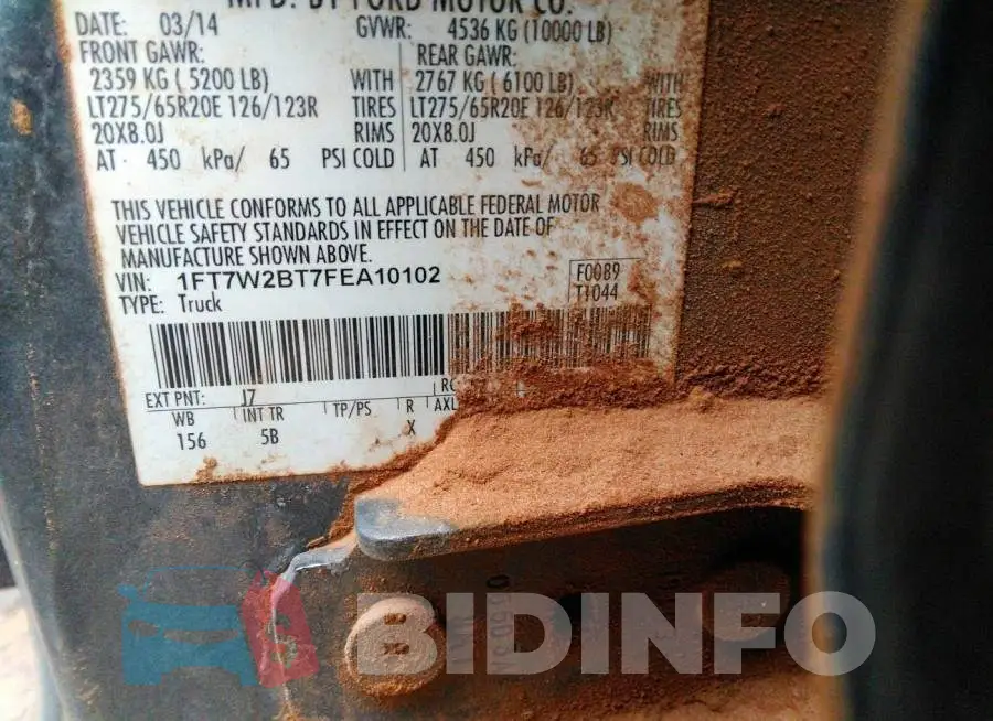 1FT7W2BT7FEA10102 Photo# 9