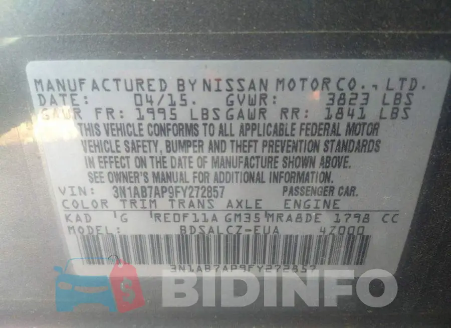 3N1AB7AP9FY272857 Photo# 9