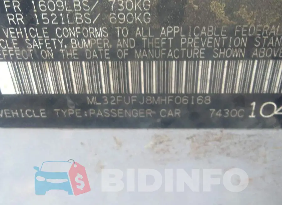 ML32FUFJ8MHF06168 Photo# 9