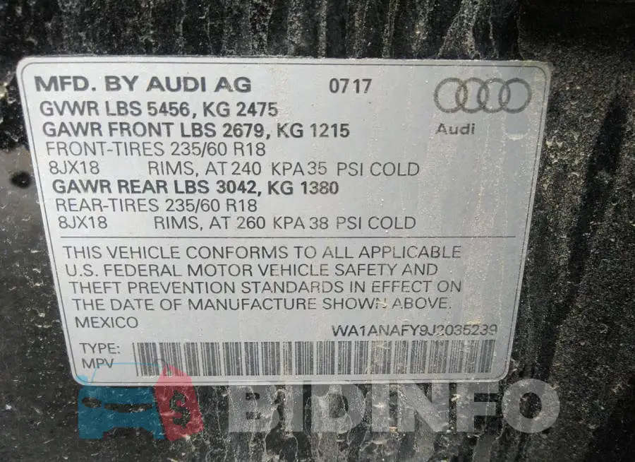 WA1ANAFY9J2035239 Photo# 9