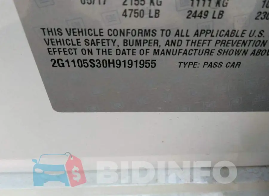 2G1105S30H9191955 Photo# 9