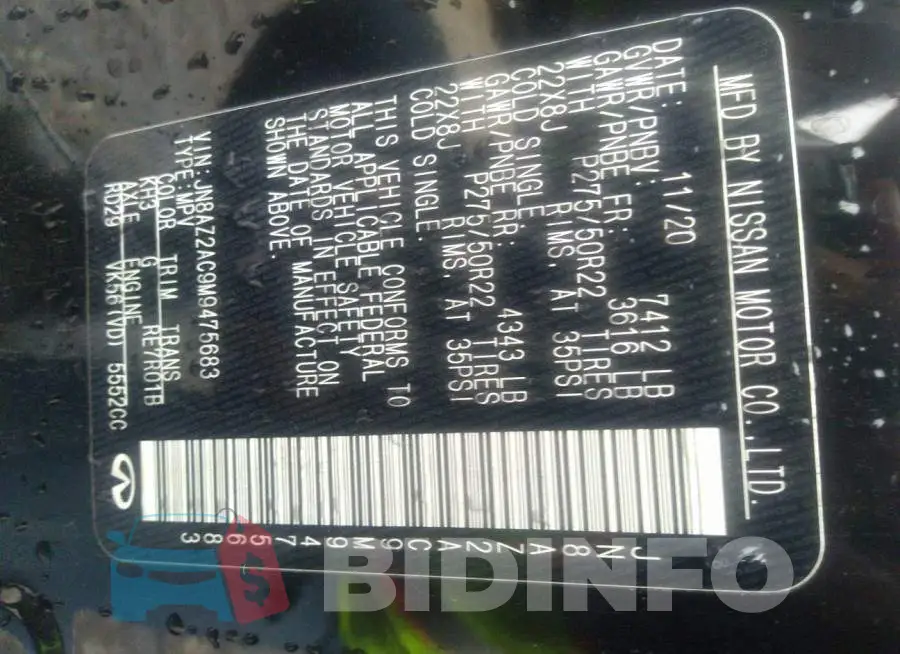 JN8AZ2AC9M9475683 Photo# 9