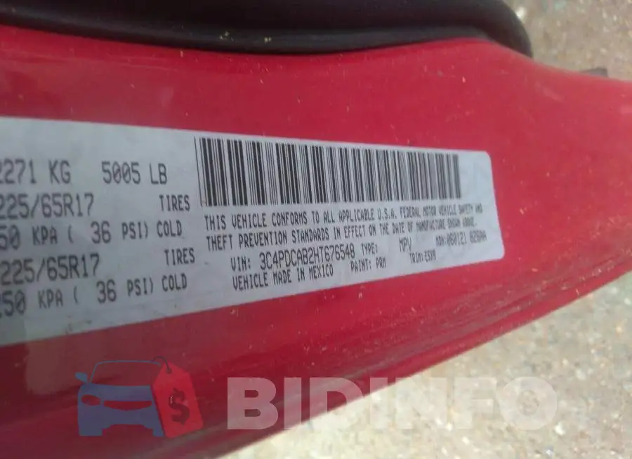 3C4PDCAB2HT676548 Photo# 9