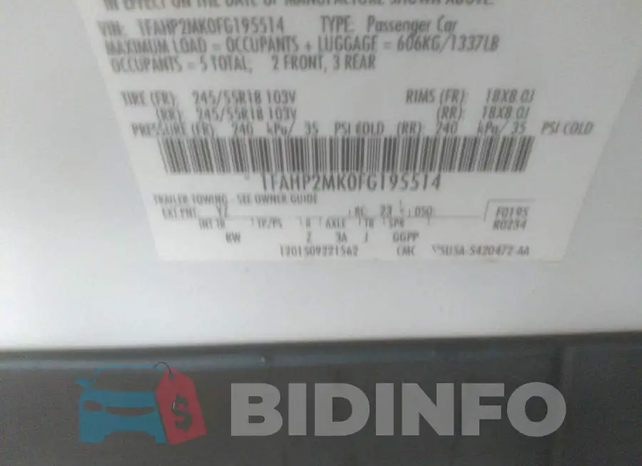 1FAHP2MK0FG195514 Photo# 9