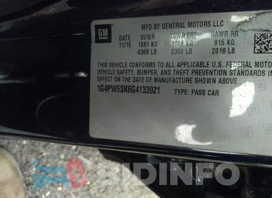 1G4PW5SK6G4133921 Photo# 9