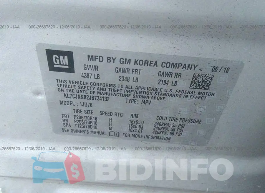 KL7CJNSB2JB734132 Photo# 9