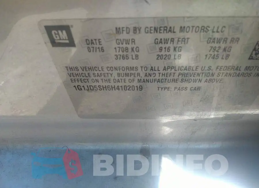 1G1JD5SH6H4102019 Photo# 9