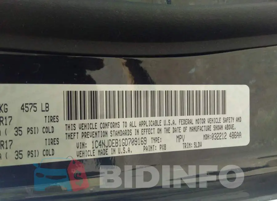 1C4NJDEB1GD709169 Photo# 9