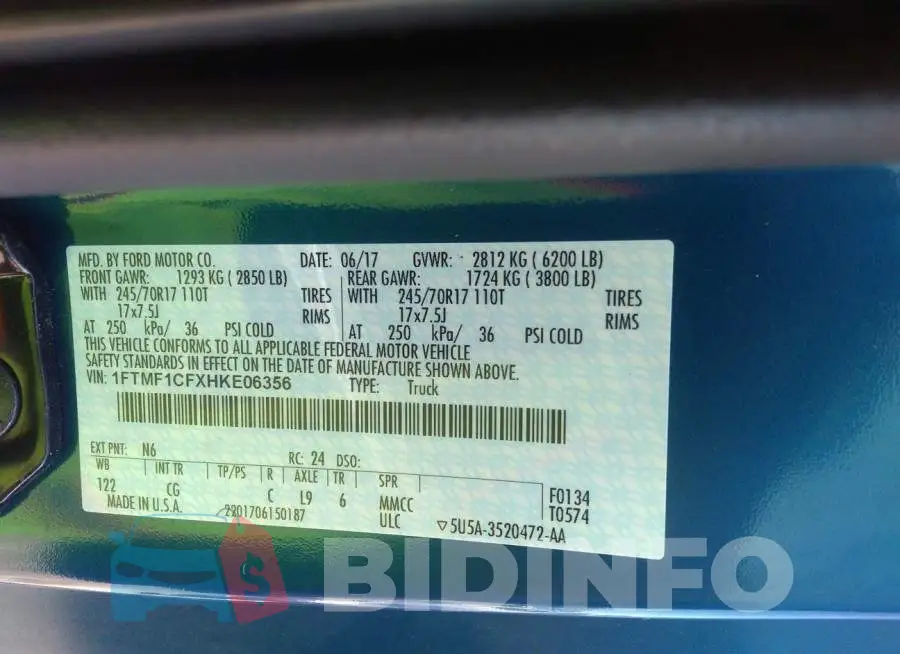 1FTMF1CFXHKE06356 Photo# 9