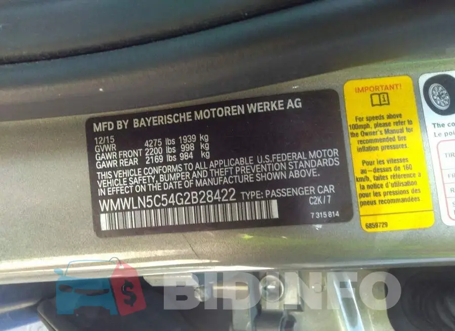 WMWLN5C54G2B28422 Photo# 9